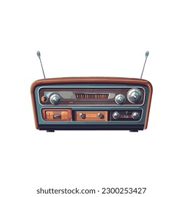 Caja de boom antigua con canciones nostálgicas aisladas