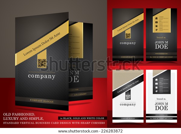 Old Fashioned Business Card Black Gold Stok Vekt r Telifsiz 226283872