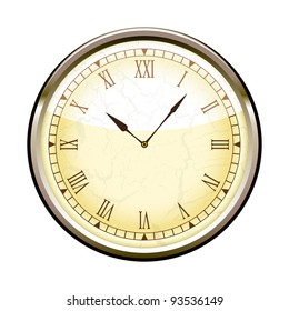 Old fashioned clock with roman numerals