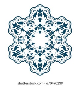 Old fashioned floral design element for textures and backgrounds