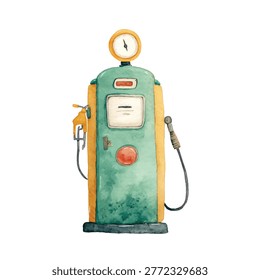 Old fashioned gas pump fuel dispenser
