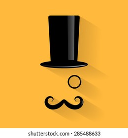 Old fashioned gentleman icon. Vector illustration.