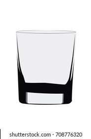 Old Fashioned Glass Realistic Vector Illustration Isolated