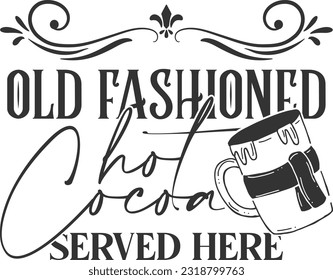 Old Fashioned Hot Cocoa Served Here - Christmas Hot Chocolate