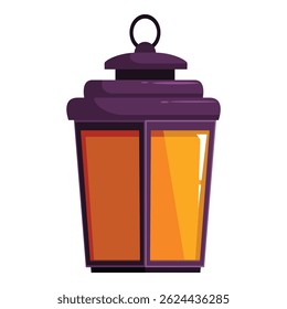 Old fashioned kerosene lamp radiating a warm orange glow, creating a cozy and nostalgic atmosphere