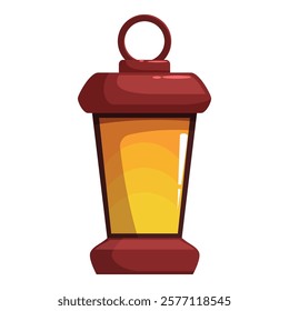 Old fashioned lantern radiating a warm glow, creating a cozy atmosphere