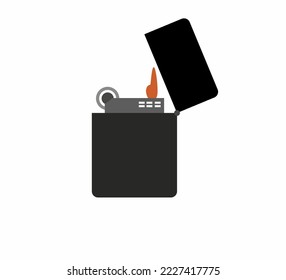 
An old fashioned lighter logo. It was used by ancient people.