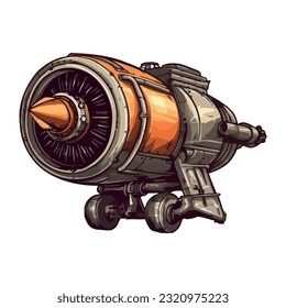 Old fashioned machinery antique air vehicle isolated