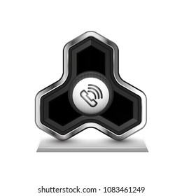 altmodischer Telefonknopf, Call Center Support Symbol, Vektorgrafik