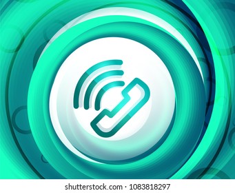 Botón de teléfono a la antigua moda, icono de soporte del centro de llamadas, ilustración vectorial