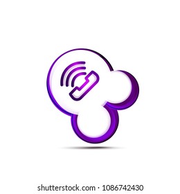 altmodischer Telefonknopf, Call Center Support Symbol, Vektorgrafik