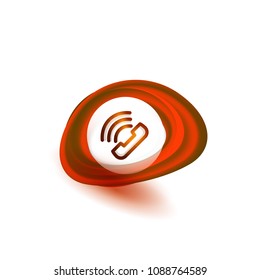 Botón de teléfono a la antigua moda, icono de soporte del centro de llamadas, ilustración vectorial