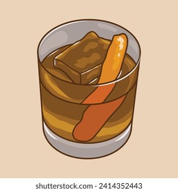 Old fashioned. Popular types of cocktails