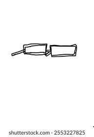 old fashioned reading glasses sketch