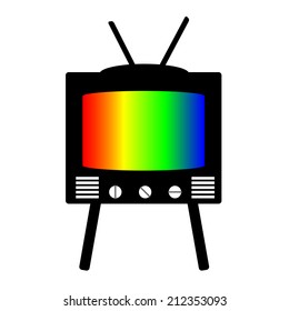 old fashioned - retro TV - vector