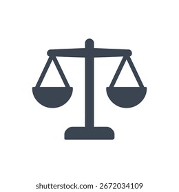 Old Fashioned Scales Icon Isolated On White Background 
