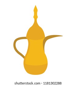 
an old fashioned teapot named dallah 
