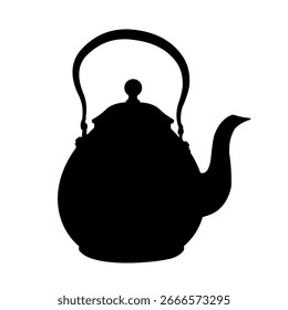 Silhueta de bule antiquada - ilustração vetorial