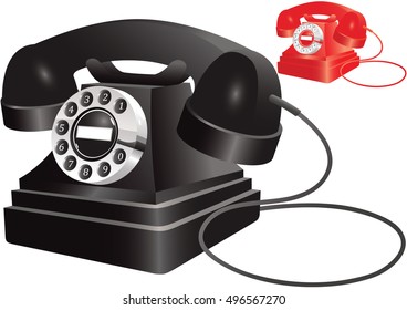 Old fashioned telephone.
