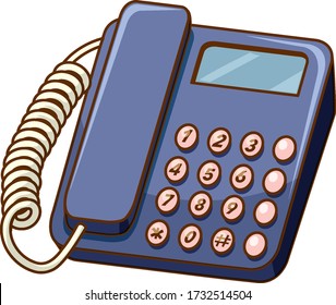 Old Fashioned Telephone On White Background Illustration