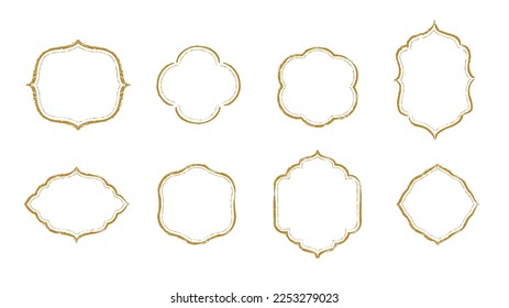 Old fashioned title frames in various shapes. Labels, icons, badges.