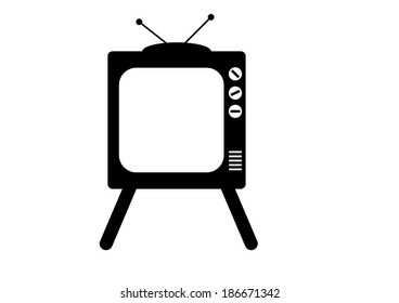 Old Fashioned TV Icon. Vector