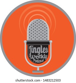 Old Fashioned Vintage Studio Podcast Microphone Stock Vector (Royalty ...