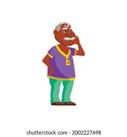 old fat man with toothache in dentist clinic cartoon vector. old fat man with toothache in dentist clinic character. isolated flat cartoon illustration