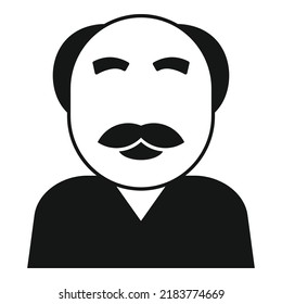 Old father icon simple vector. Adult generation. Stage growth