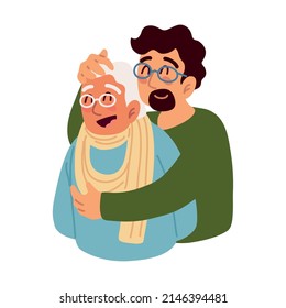 old father and son icon