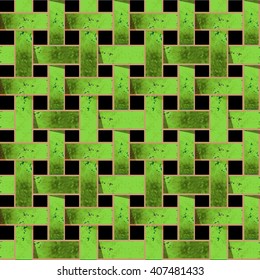 Old fence repeating wicker style background. Vector illustration.