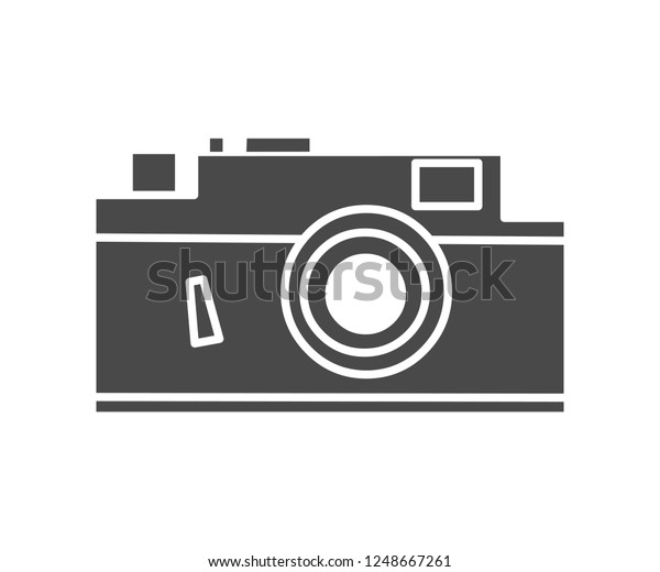 Old Film Camera Symbol On White Stock Vector (Royalty Free) 1248667261 ...