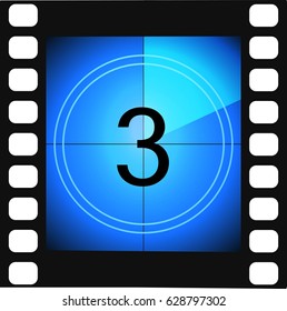 Old Film Movie Countdown Frame Vintage Stock Vector (Royalty Free ...