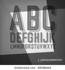 Old film noir styled alphabet.