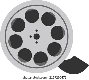Old film reel, film negative, cinema icon, old film