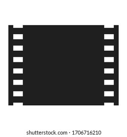 Old film strip vector icon isolated on white background