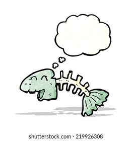 old fish bones cartoon