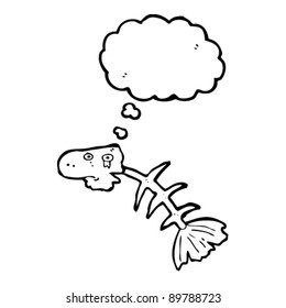 old fish bones cartoon