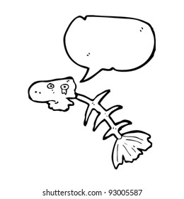 old fish bones cartoon