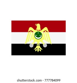 Old flag of Egypt on a white background