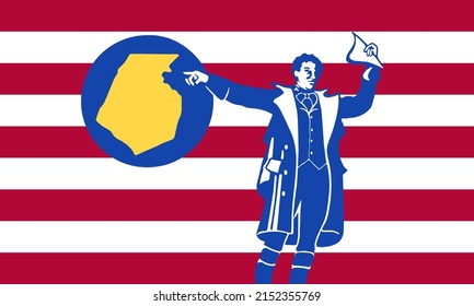 Old flag of Frederick County, Maryland, USA. 