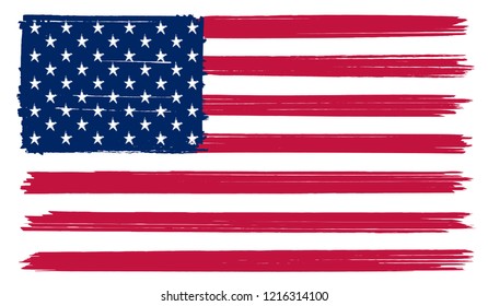 Old flag of United States.Grunge American flag.