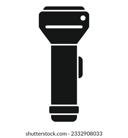 Old flashlight icon simple vector. Travel equipment. Vacation tourism