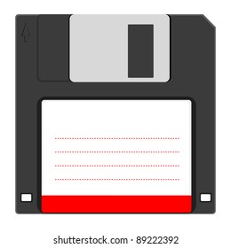  Old floppy disc for computer data storage