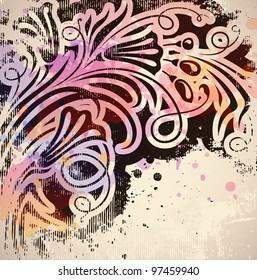 old floral  background