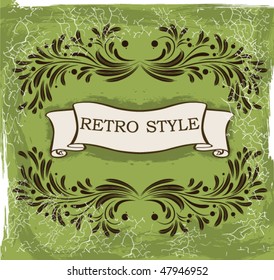 Old floral label