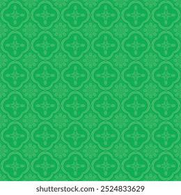 Old Flower Patterned Glass Seamless Pattern