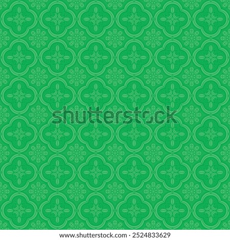 Old Flower Patterned Glass Seamless Pattern