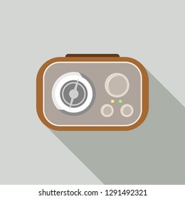 Old fm radio icon. Flat illustration of old fm radio vector icon for web design