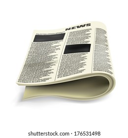 Old folded newspaper